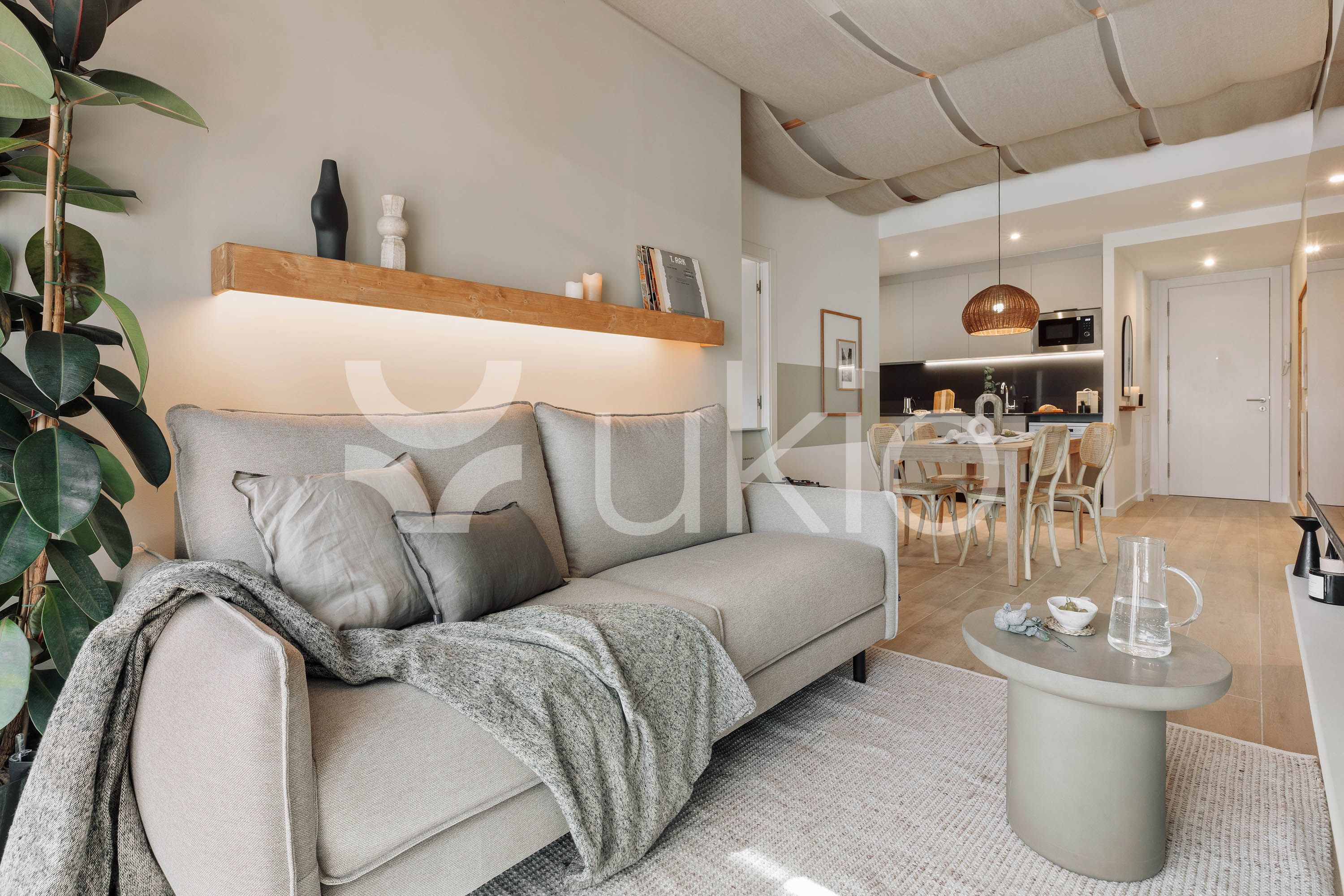 Living room of Flat to rent in  Barcelona Capital  with Air Conditioner, Heating and Furnished