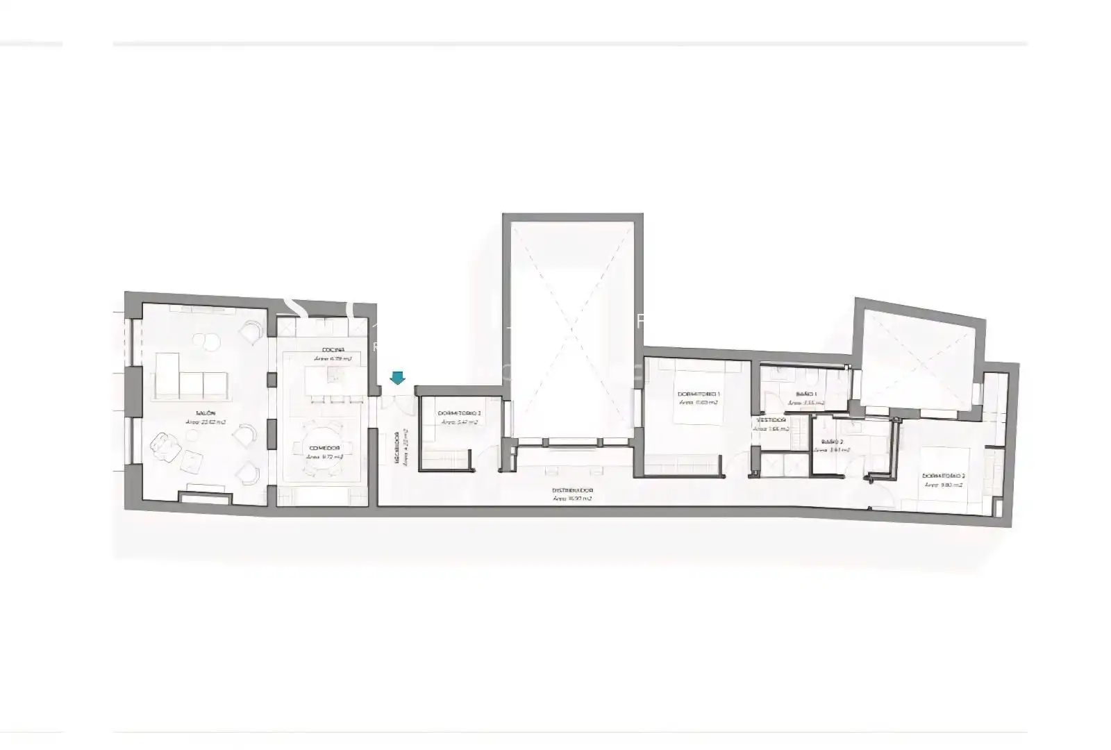 Wohnung zur Miete in Madrid mit Klimaanlage, Heizung und Terrasse