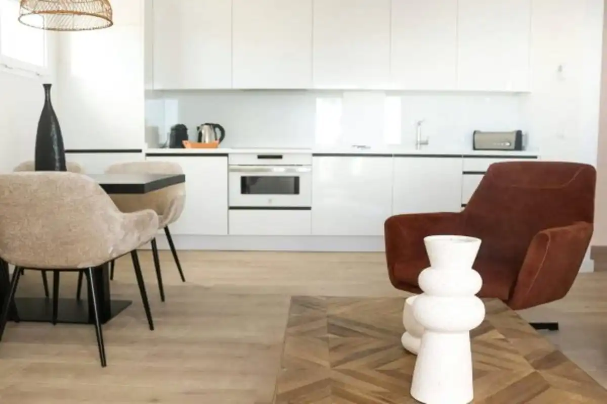 Cocina de Apartamento en venta en Mijas con Aire acondicionado, Terraza y Piscina comunitaria