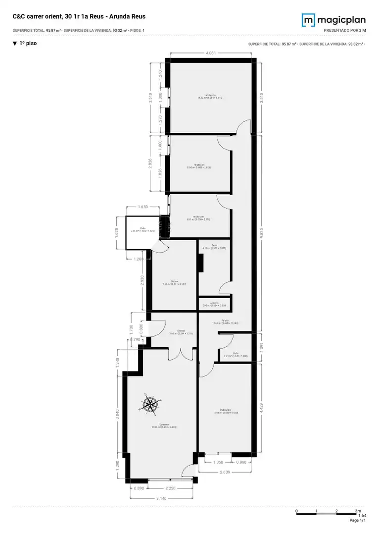 Wohnung zum Verkauf in Reus mit Klimaanlage, Heizung und Balkon