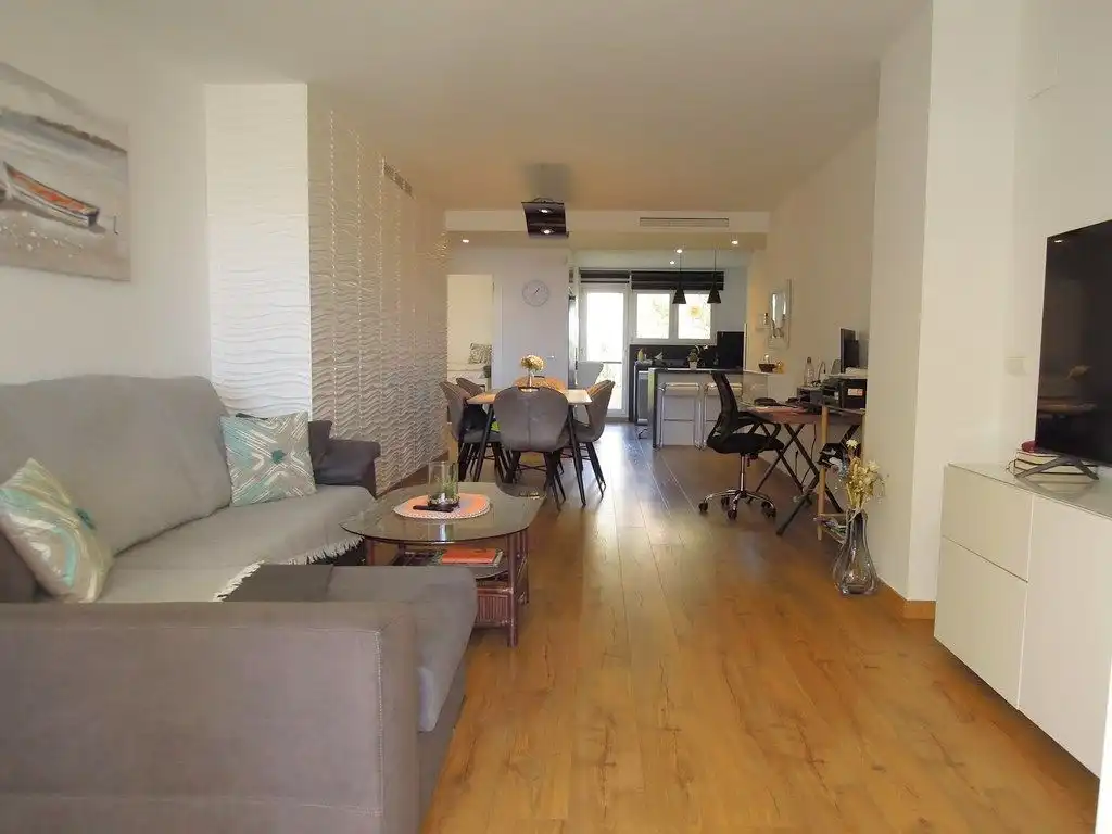 Sala d'estar de Apartament de lloguer en Calpe / Calp amb Aire condicionat, Calefacció i Traster