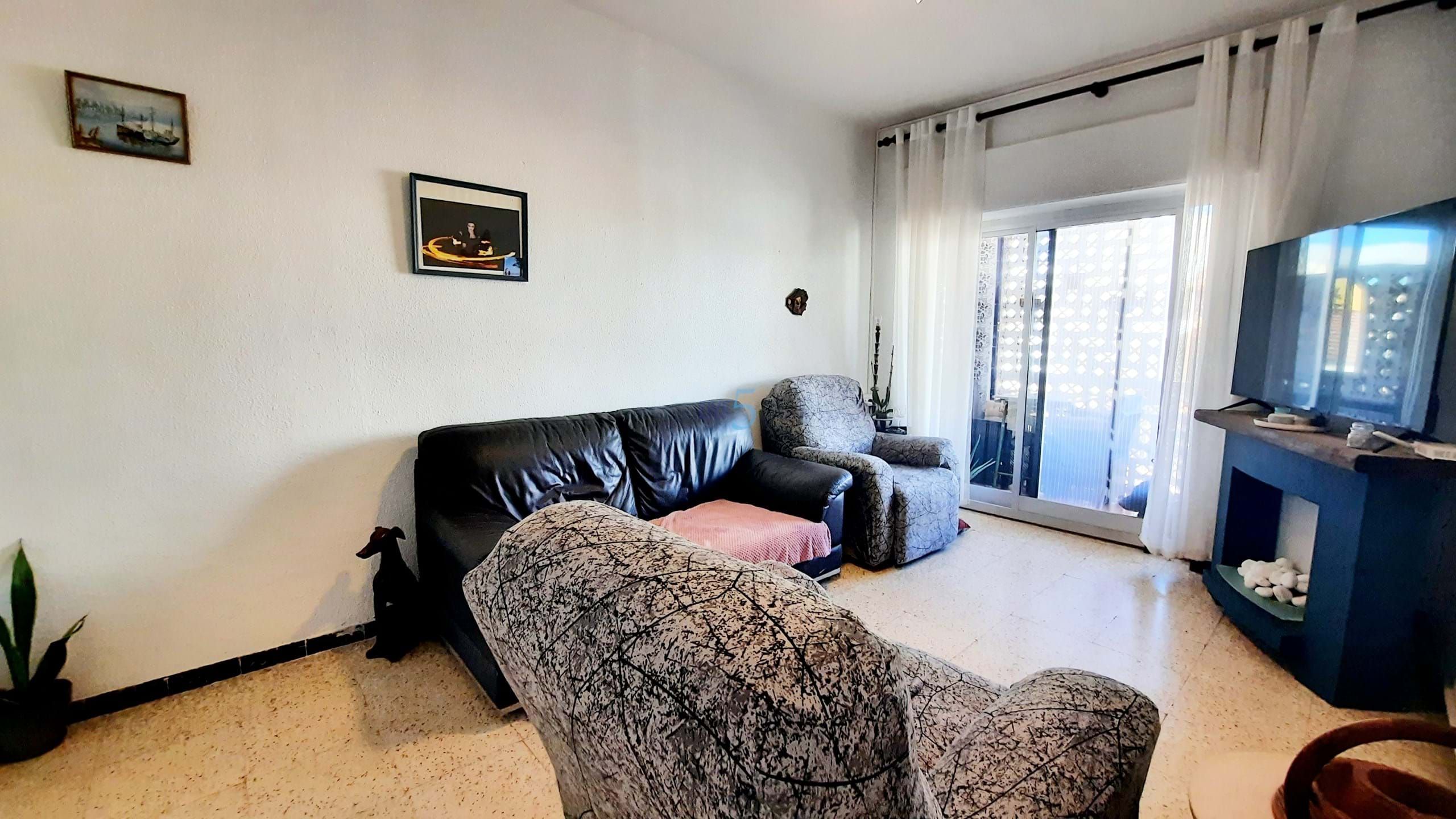 Living room of Flat for sale in Cartagena  with Storage room, Furnished and Balcony
