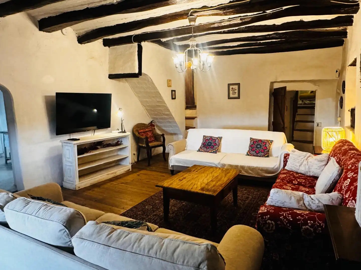 Sala de estar de Finca rústica en venta en Sant Sadurní d'Anoia con Aire acondicionado, Jardín privado y Terraza