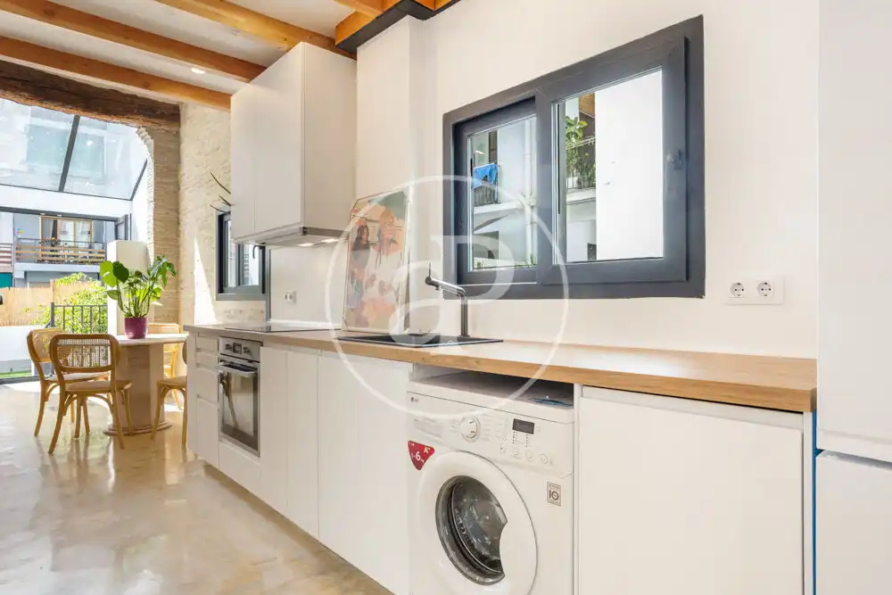 Cuina de Pis de lloguer en Valencia amb Aire condicionat, Calefacció i Terrassa
