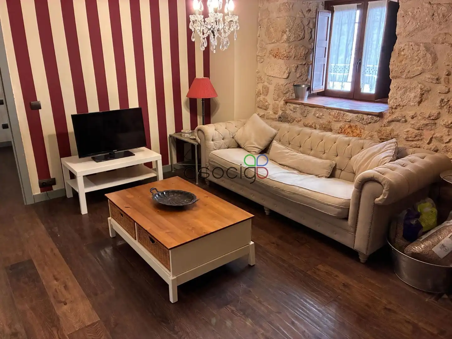 Sala de estar de Piso en venta en El Olivar con Calefacción y Amueblado
