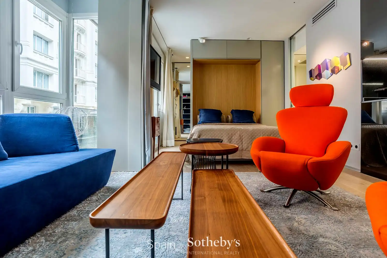 Wohnzimmer von Wohnungen zum Verkauf in Madrid mit Klimaanlage, Heizung und Terrasse