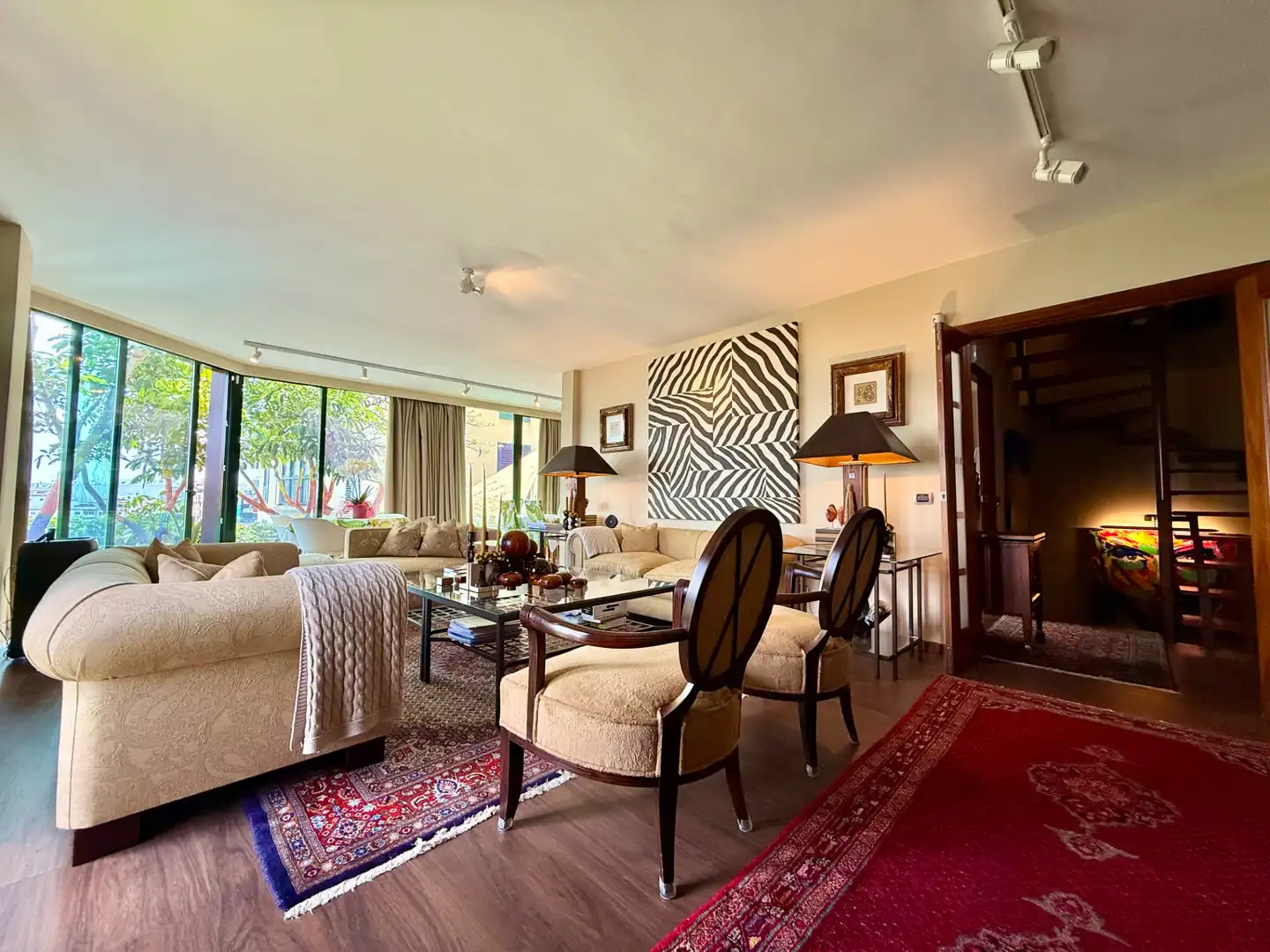Sala de estar de Dúplex en venta en Las Palmas de Gran Canaria con Jardín privado, Parquet y Terraza