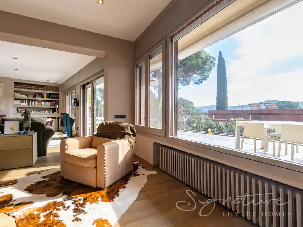 Sala de estar de Casa o chalet en venta en Sant Cugat del Vallès con Calefacción, Jardín privado y Terraza