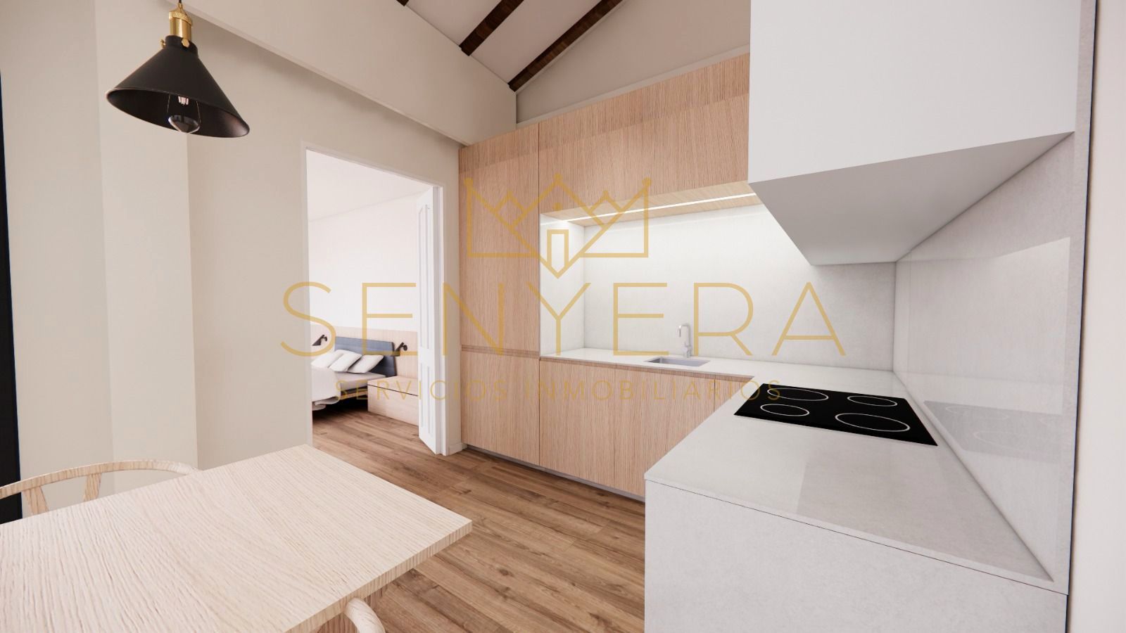 Kitchen of Single-family semi-detached for sale in  Valencia Capital  with Air Conditioner, Terrace and Balcony