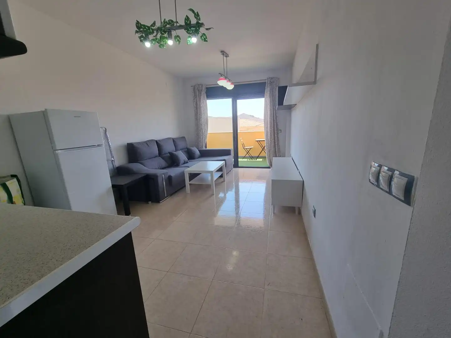 Sala de estar de Estudio de alquiler en Vícar con Jardín privado, Terraza y Amueblado