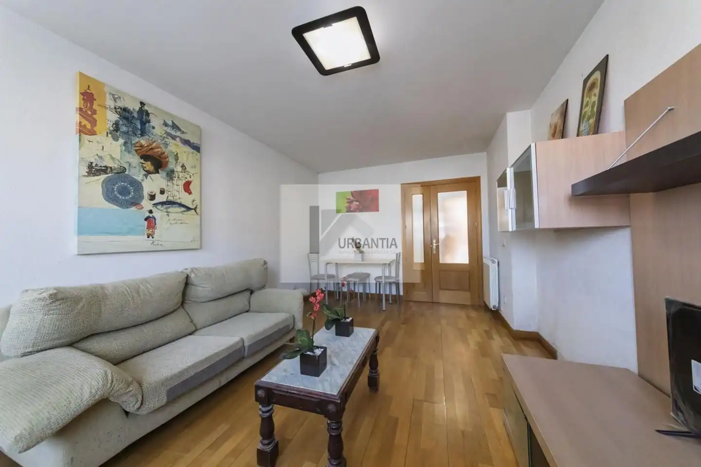 Sala de estar de Planta baja en venta en Larraga con Calefacción, Parquet y Terraza