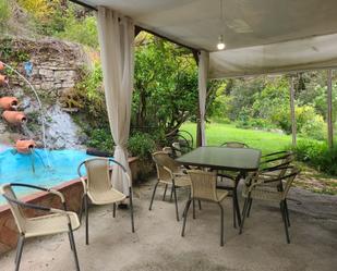 Terrace of Country house for sale in Sant Joan Les Fonts  with Air Conditioner, Heating and Private garden