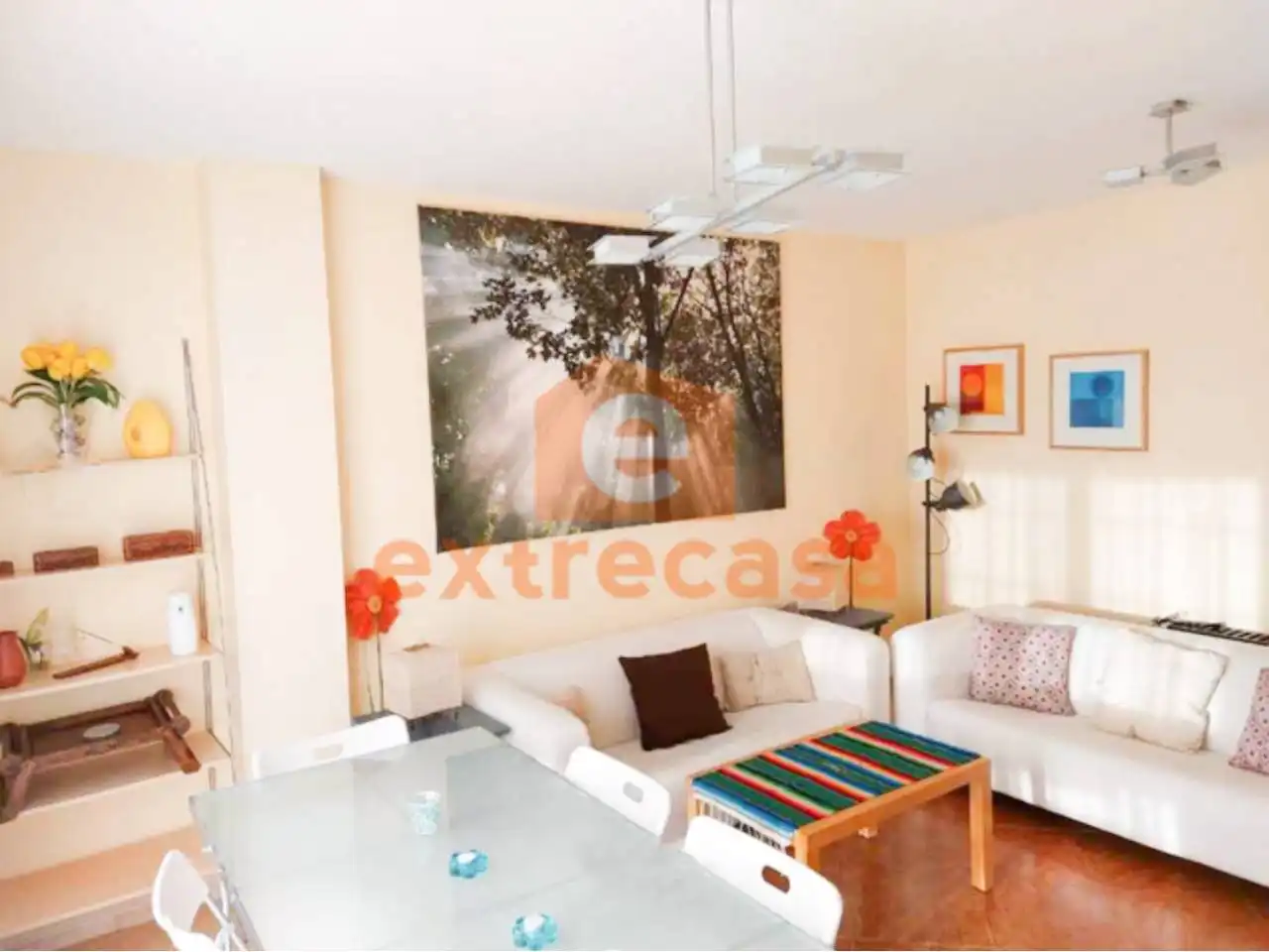 Sala de estar de Ático de alquiler en Badajoz con Aire acondicionado, Calefacción y Terraza