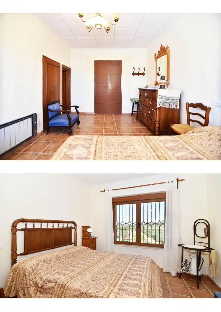 Habitación de Finca rústica en venta en El Pinós / Pinoso con Jardín privado, Piscina y Amueblado