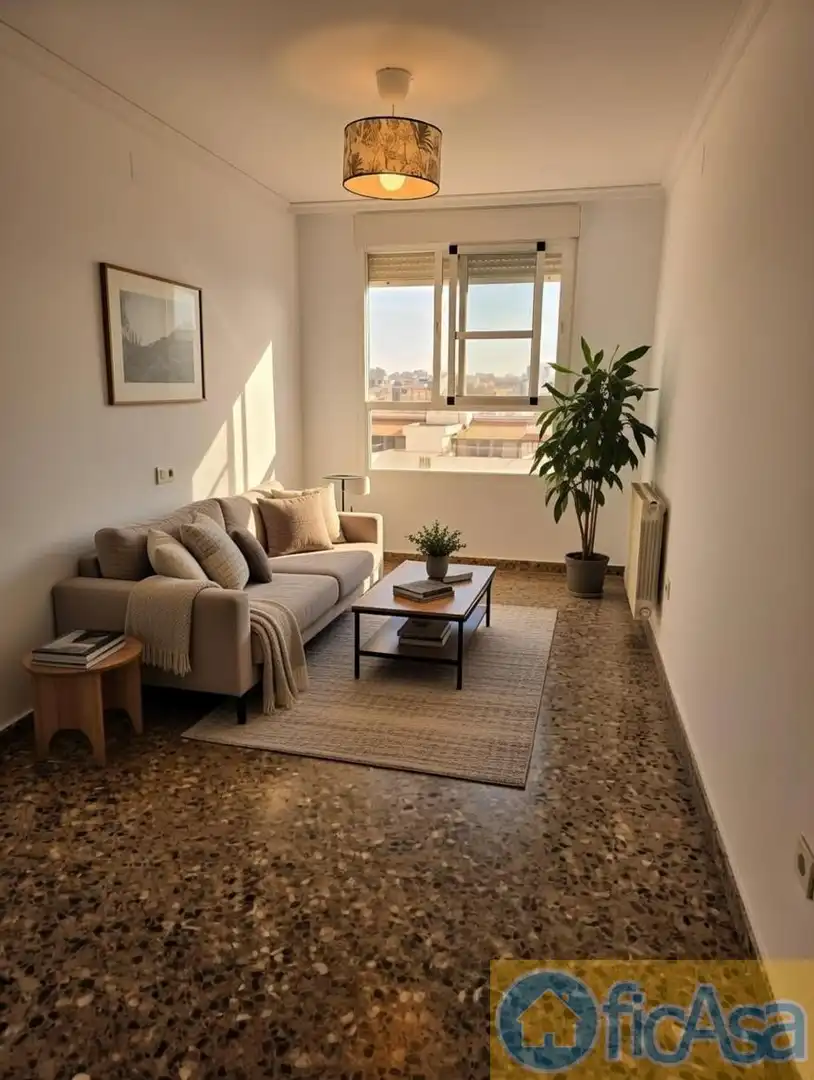 Sala de estar de Ático en venta en Castellón de la Plana / Castelló de la Plana con Aire acondicionado, Calefacción y Terraza