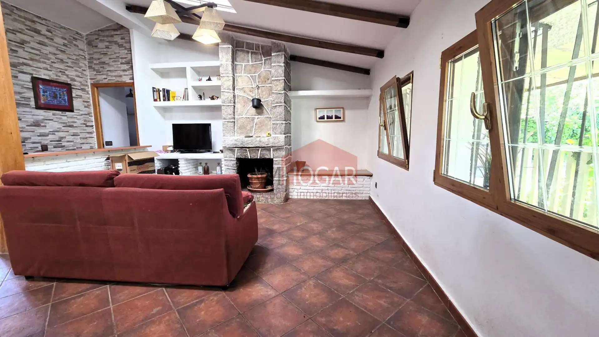 Sala de estar de Casa o chalet en venta en Herradón de Pinares con Calefacción, Terraza y Trastero