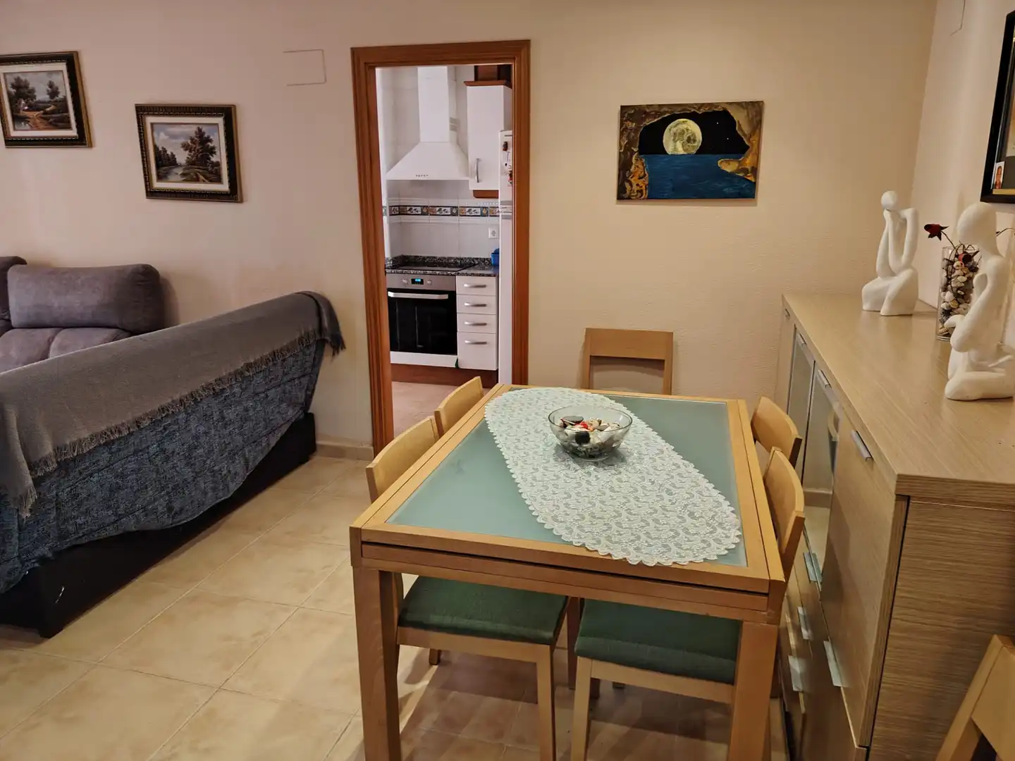 Esszimmer von Wohnung zum Verkauf in Canet d'En Berenguer mit Klimaanlage, Heizung und Terrasse