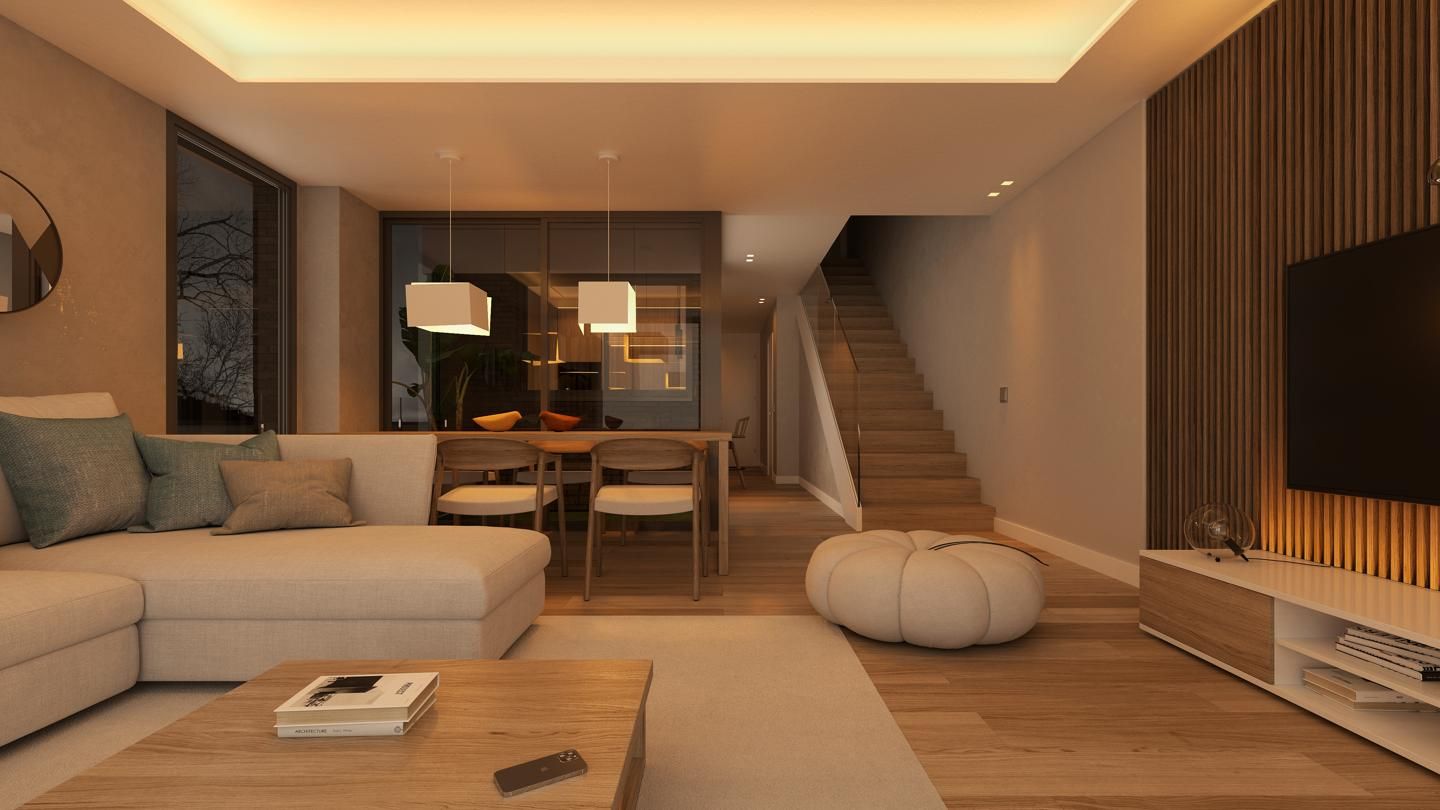 Sala d'estar de Casa o xalet en venda en Castelldefels amb Aire condicionat, Jardí privat i Terrassa