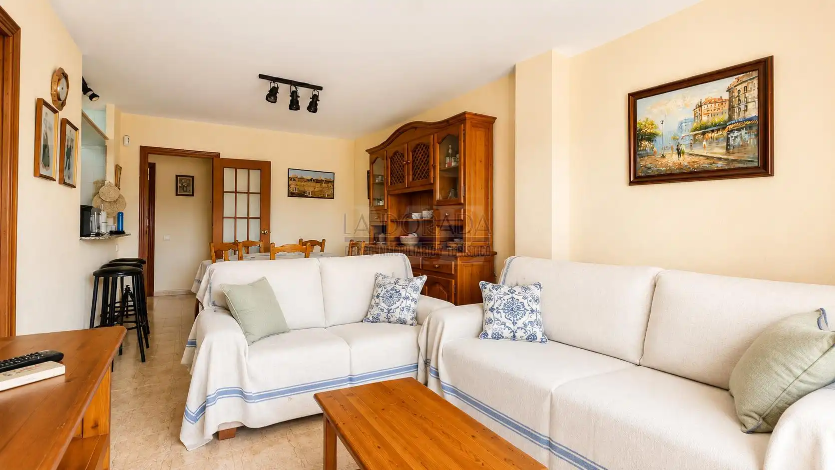 Living room of Flat for sale in Cambrils  with Air Conditioner, Terrace and Furnished