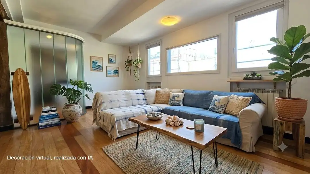 Sala de estar de Piso en venta en Donostia - San Sebastián  con Calefacción