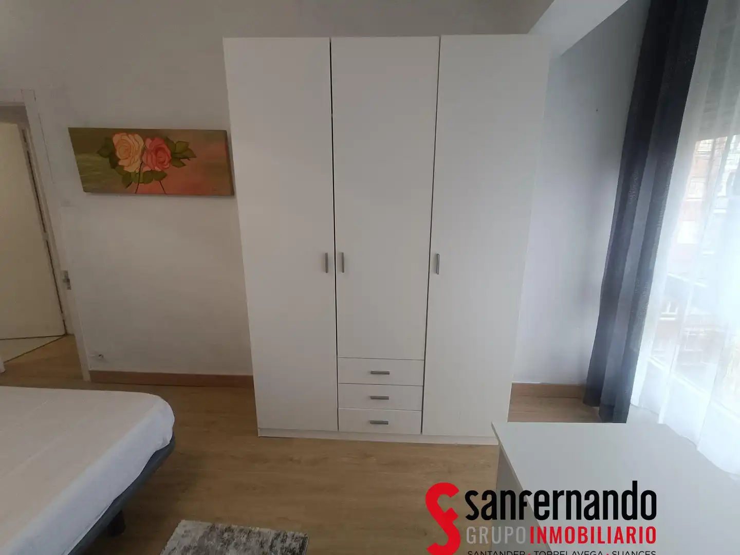 Bedroom of Flat for rent in Santander  with Heating, Furnished and Balcony