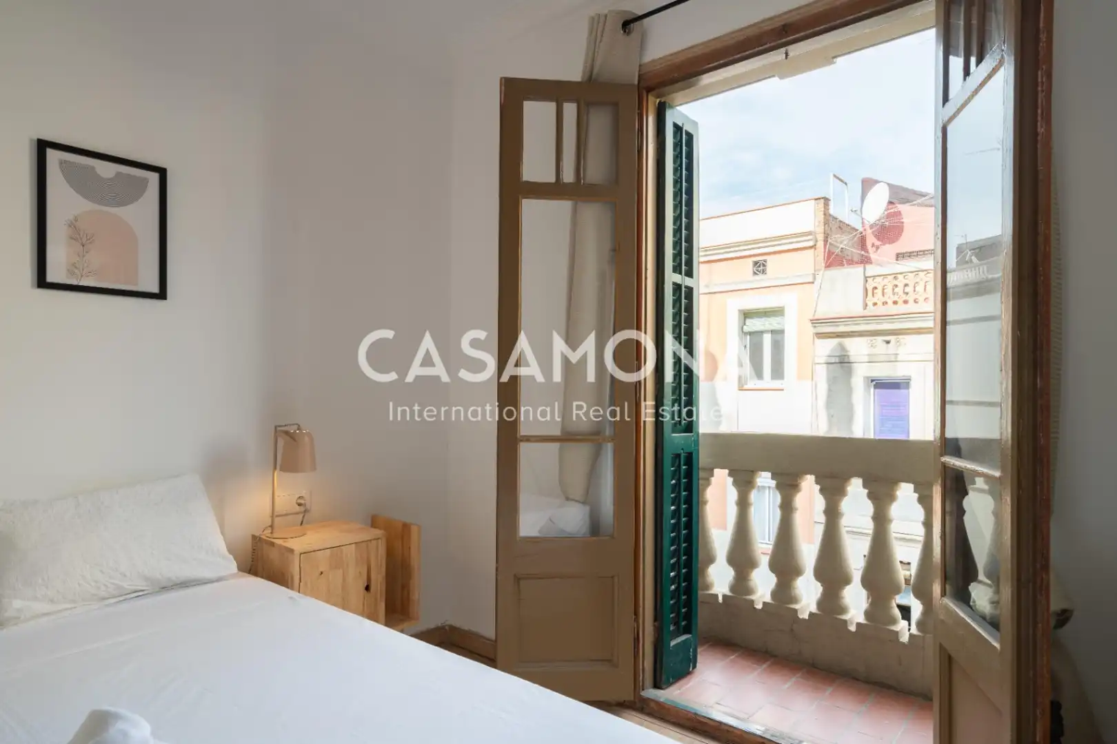 Bedroom of Apartments for rent in Barcelona  with Air Conditioner, Heating and Terrace