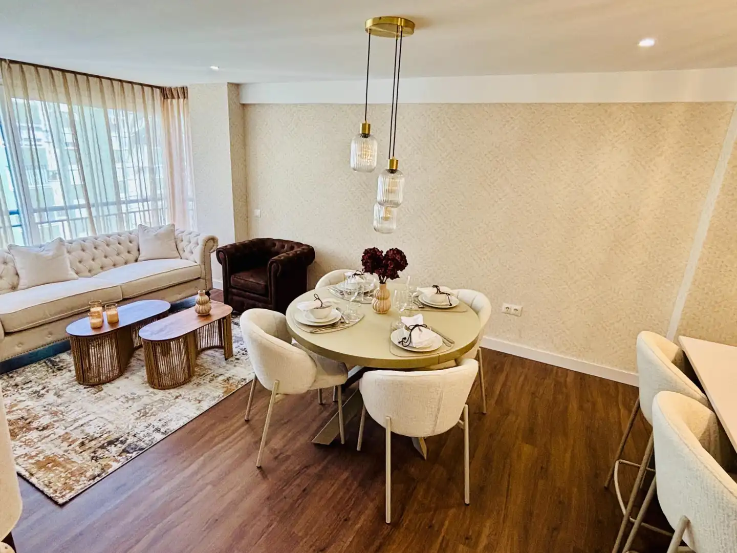 Comedor de Apartamento en venta en Fuengirola con Aire acondicionado, Calefacción y Jardín privado