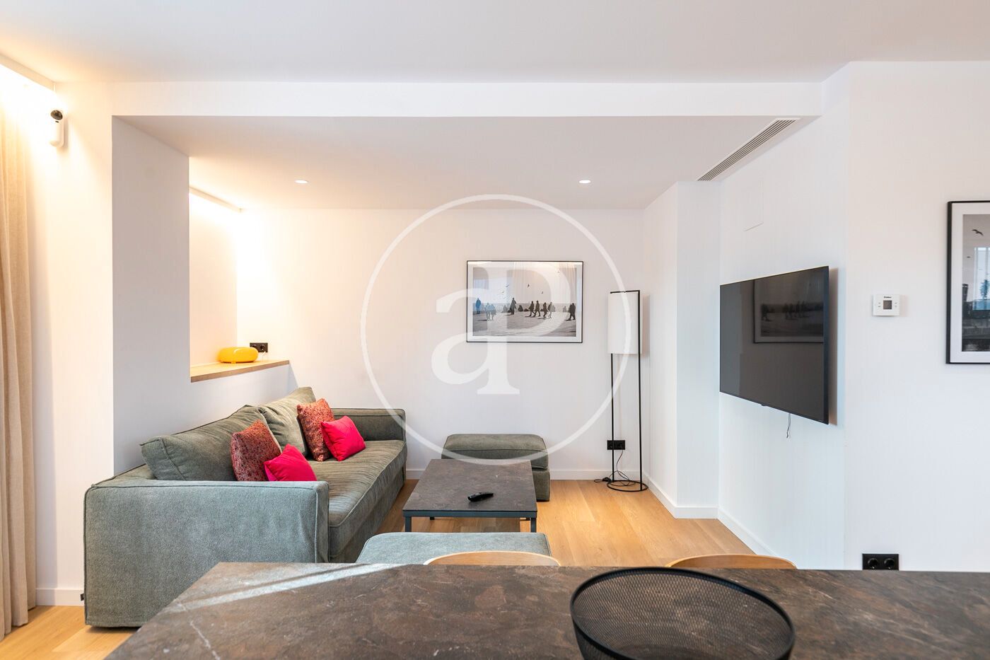 Living room of Flat to rent in  Barcelona Capital  with Air Conditioner, Heating and Furnished