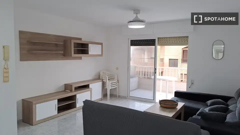 Living room of Flat for rent in Sueca  with Air Conditioner, Heating and Furnished