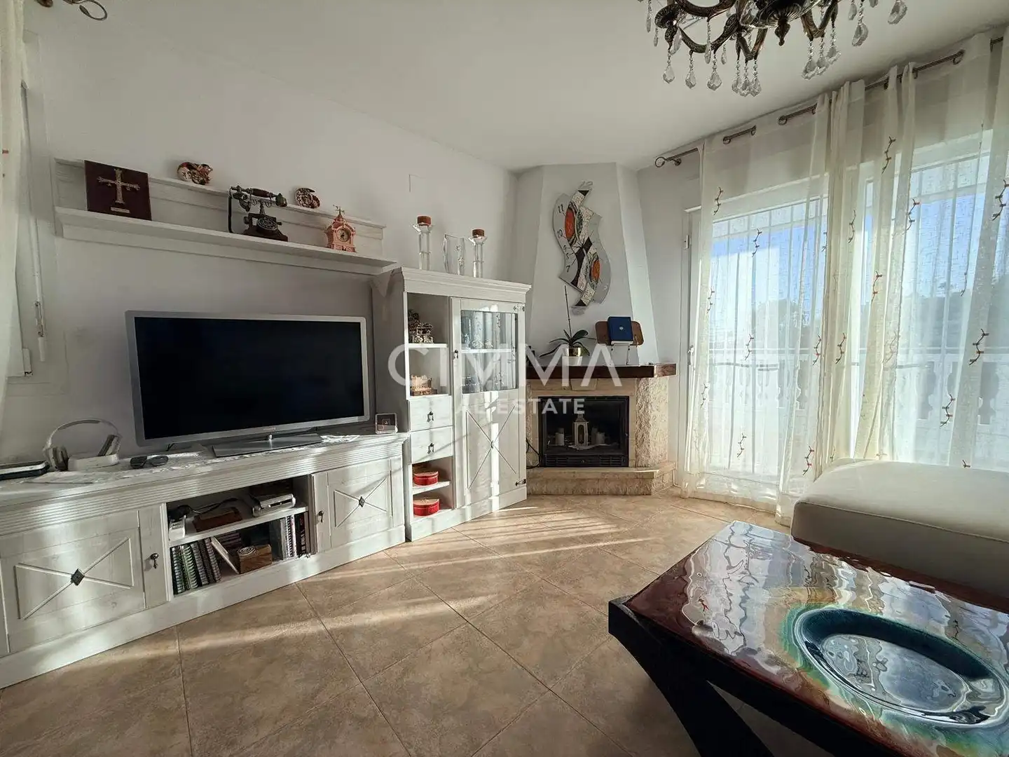 Sala de estar de Casa o chalet en venta en La Nucia con Aire acondicionado, Jardín privado y Terraza
