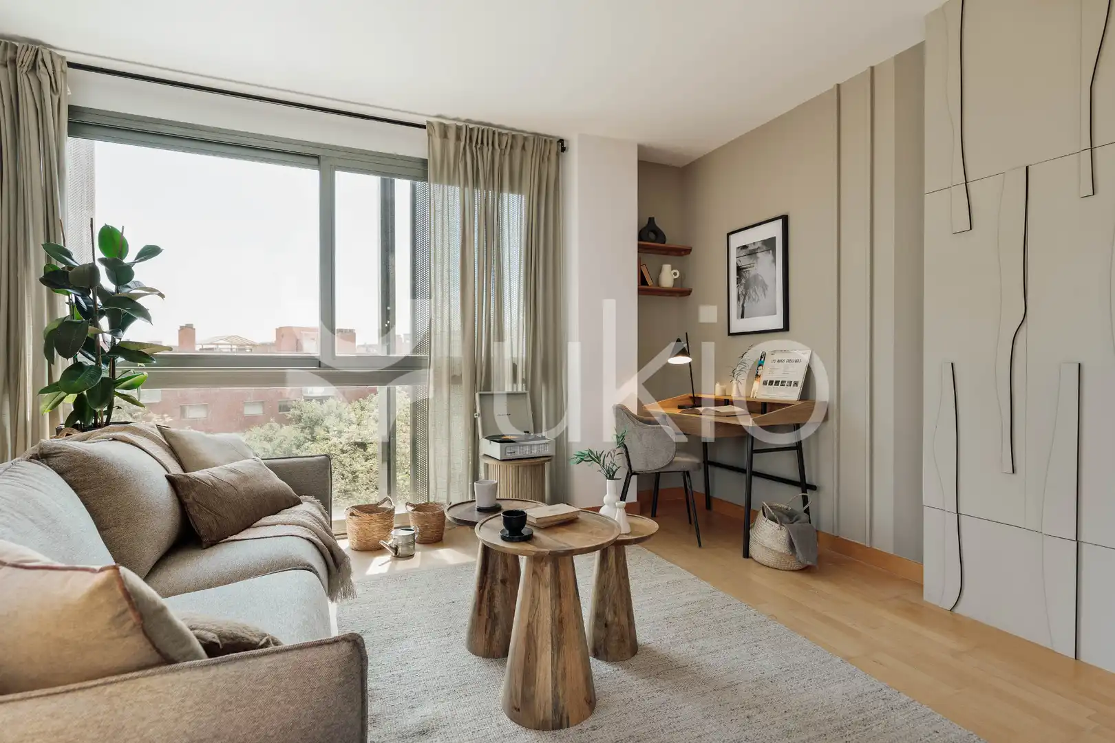 Habitación de Apartamento de alquiler en Barcelona con Aire acondicionado, Calefacción y Amueblado