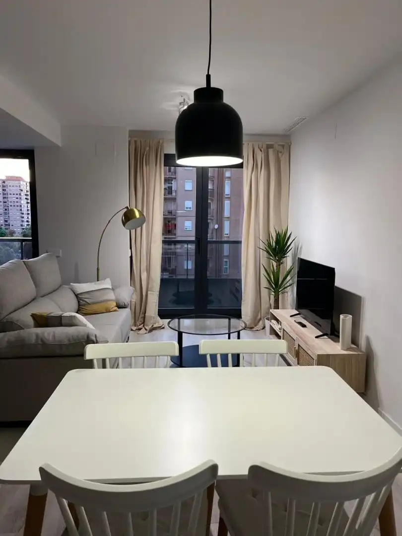 Wohnzimmer von Wohnung zur Miete in Valencia mit Klimaanlage, Heizung und Möbliert
