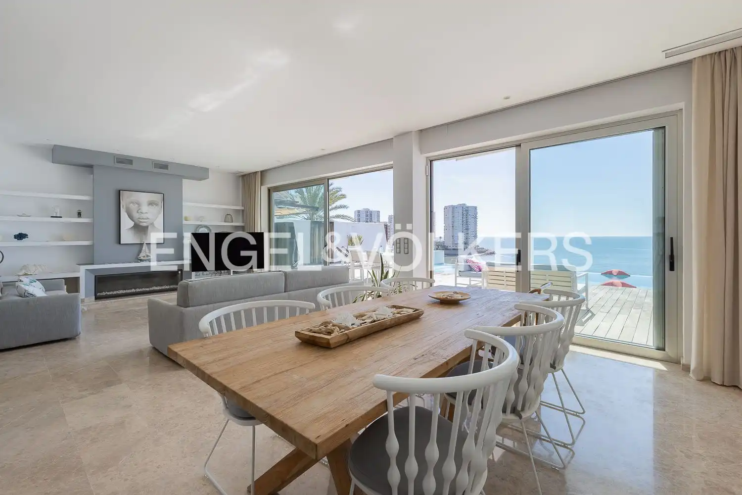 Comedor de Casa o chalet de alquiler en Cullera con Aire acondicionado, Calefacción y Piscina
