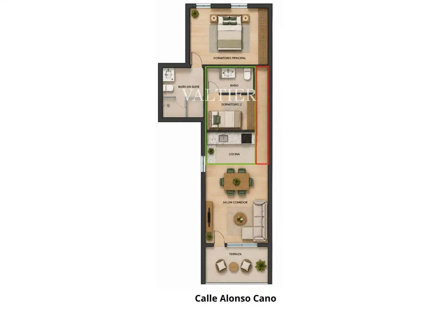 Habitación de Ático en venta en Madrid con Aire acondicionado, Calefacción y Terraza