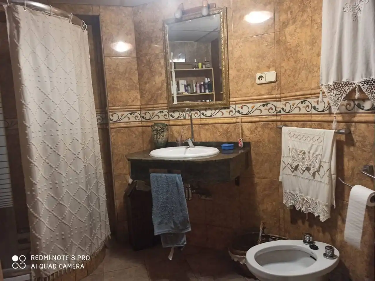 Badezimmer von Wohnung zum Verkauf in Oliva mit Klimaanlage, Möbliert und Balkon