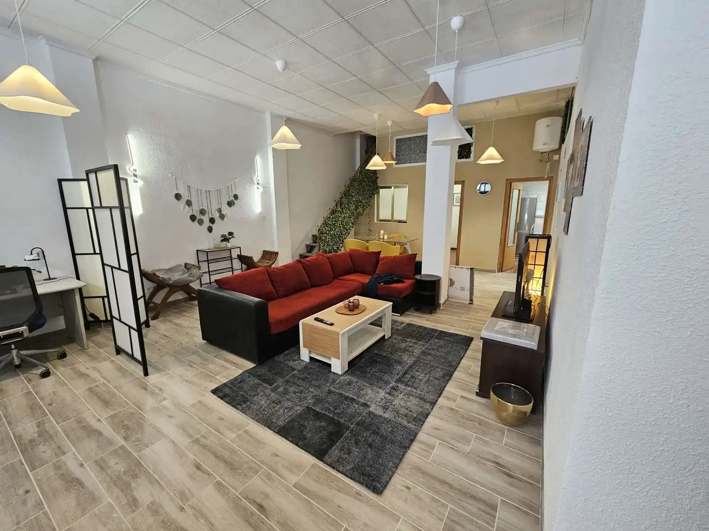 Wohnzimmer von Wohnungen zur untervermieten in Elda mit Klimaanlage, Heizung und Terrasse