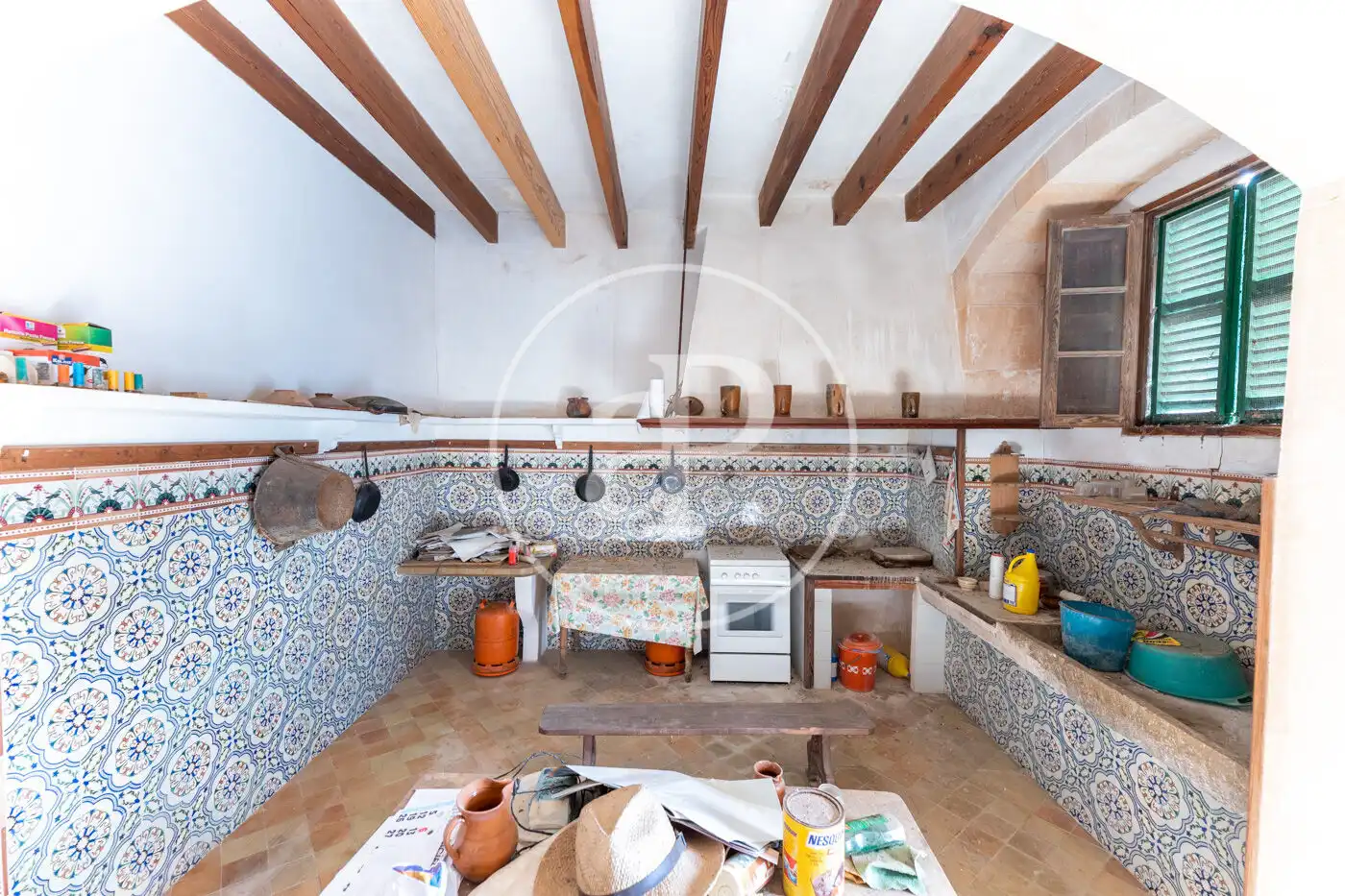 Cocina de Finca rústica en venta en Archena con Calefacción, Jardín privado y Terraza