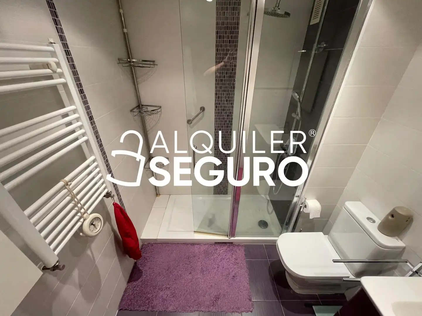 Baño de Piso de alquiler en Madrid con Calefacción, Terraza y Amueblado