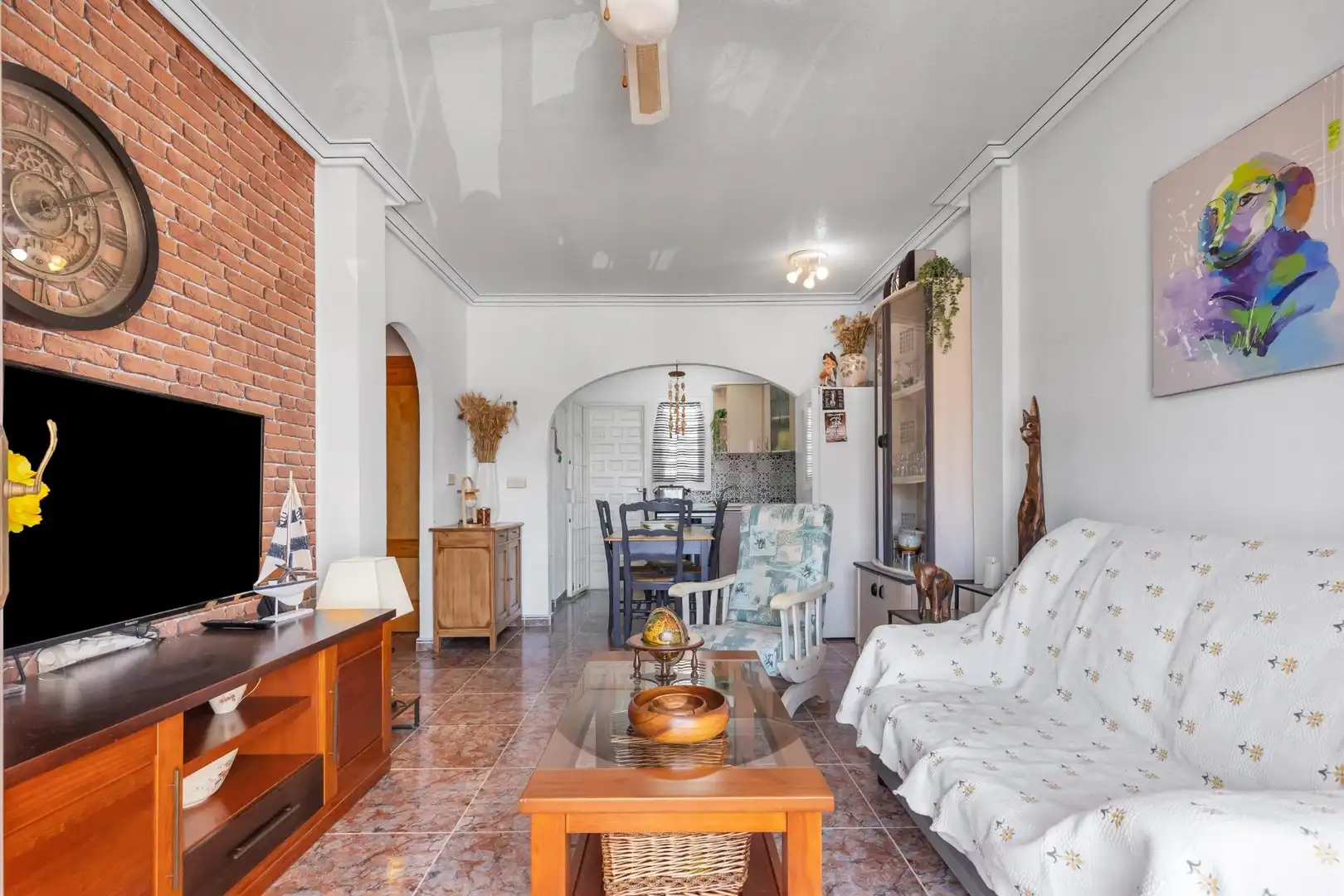Sala de estar de Ático en venta en Guardamar del Segura con Aire acondicionado, Terraza y Piscina