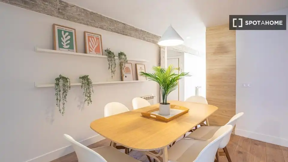 Dining room of Flat for rent in Madrid  with Air Conditioner, Heating and Furnished