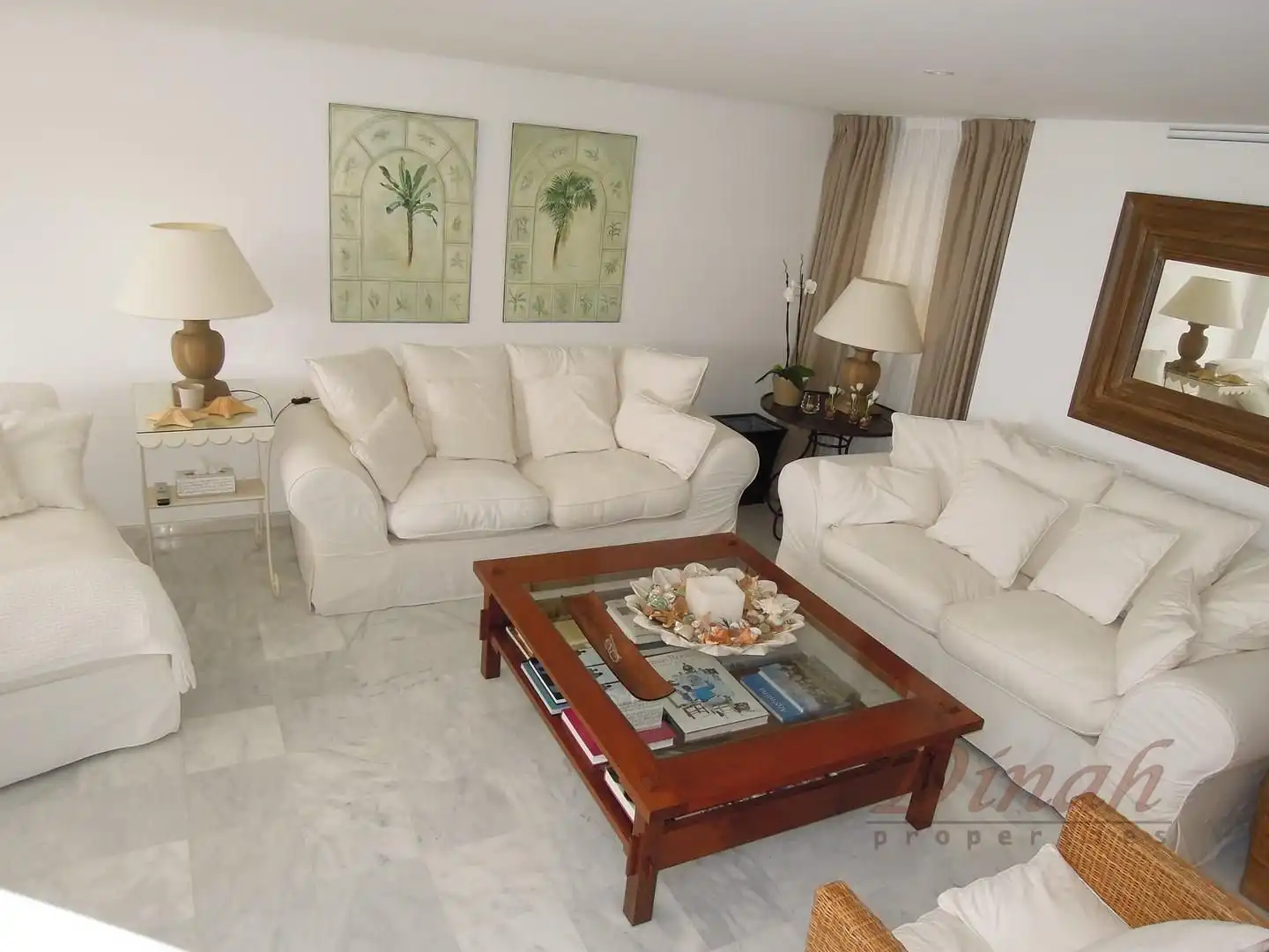 Wohnzimmer von Wohnungen zur Miete in Altea mit Klimaanlage, Heizung und Möbliert