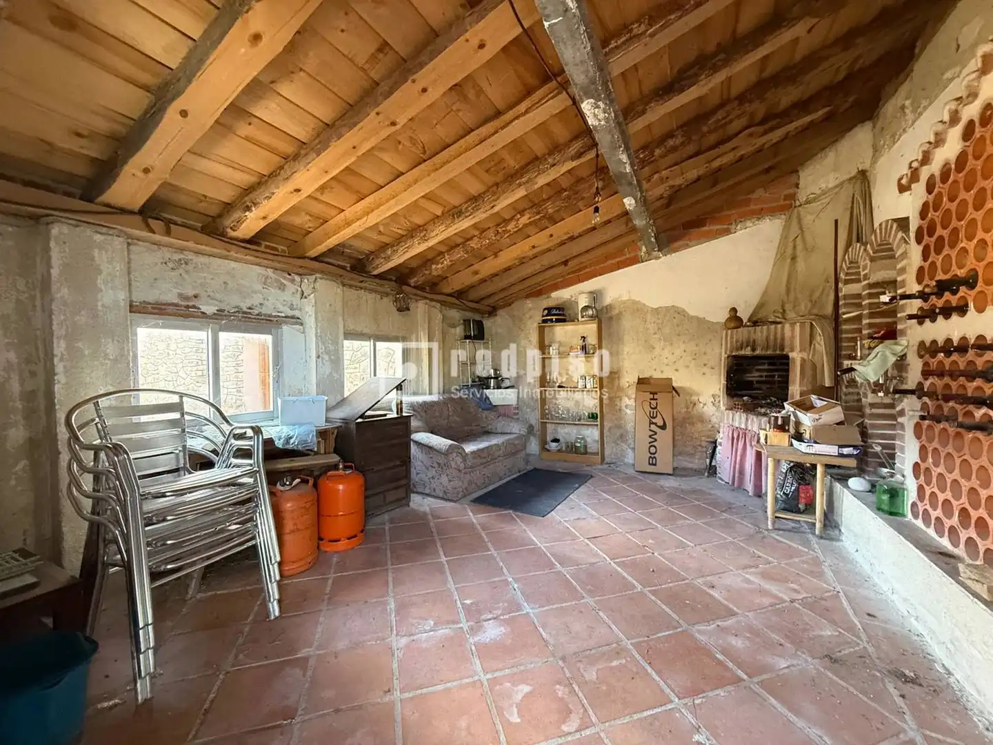 Sala d'estar de Casa o xalet en venda en Navas de Riofrío amb Calefacció, Jardí privat i Traster