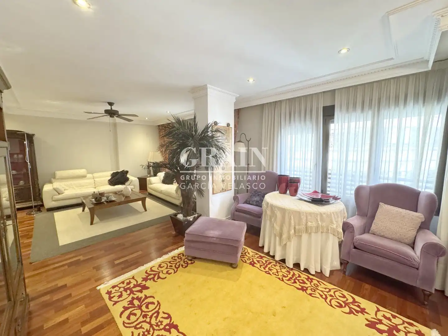 Living room of Flat for rent in Albacete  with Air Conditioner and Heating