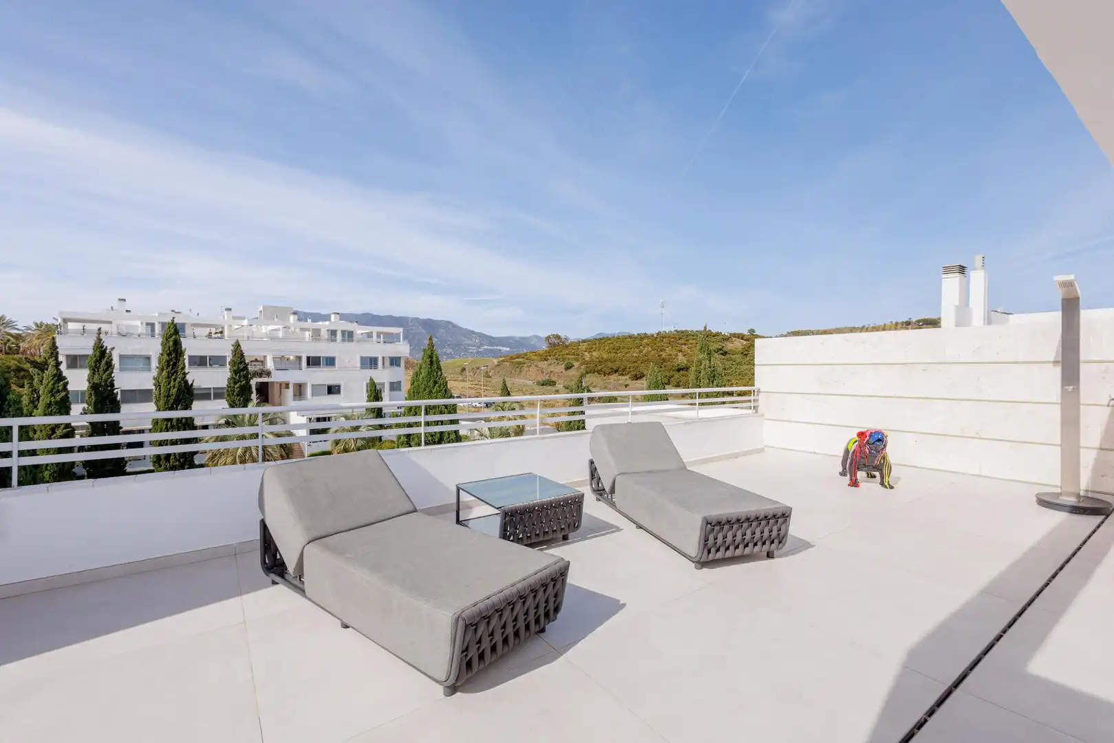 Terraza de Ático en venta en Mijas con Aire acondicionado, Calefacción y Jardín privado
