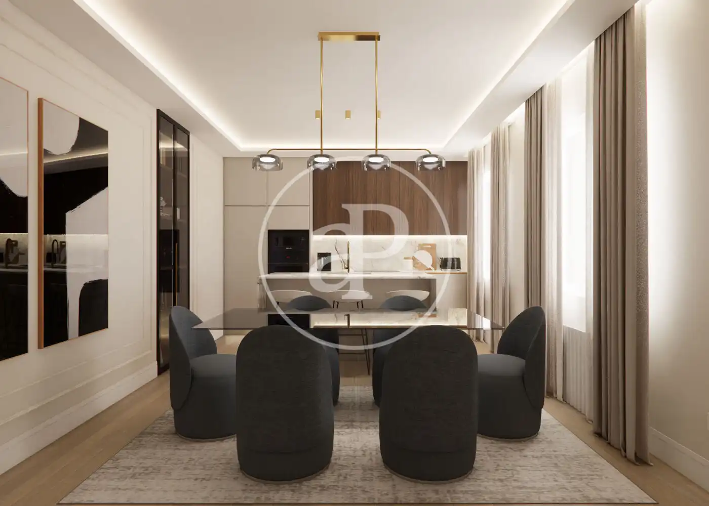 Dining room of Flat for sale in Madrid  with Air Conditioner, Heating and Furnished