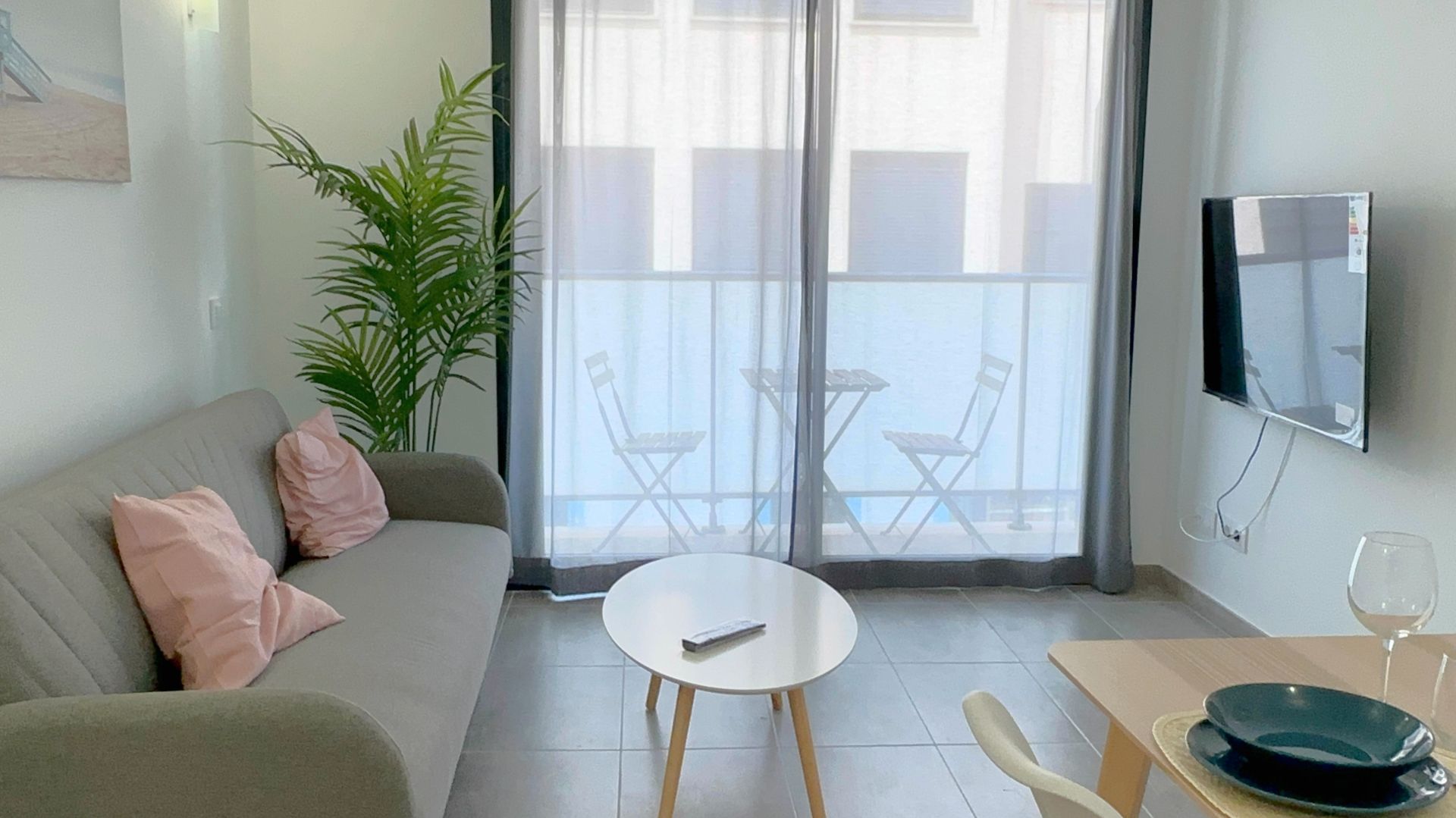 Living room of Flat to rent in  Palma de Mallorca  with Air Conditioner, Furnished and Washing machine