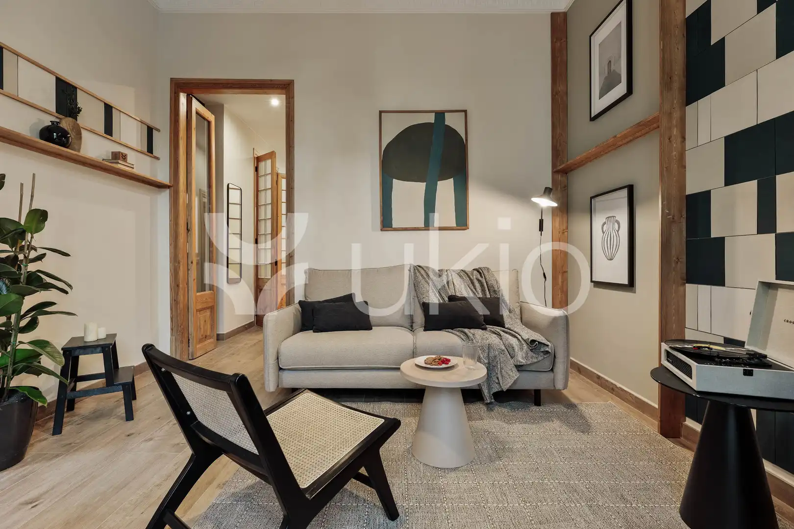 Living room of Apartments for rent in Barcelona  with Air Conditioner, Heating and Furnished