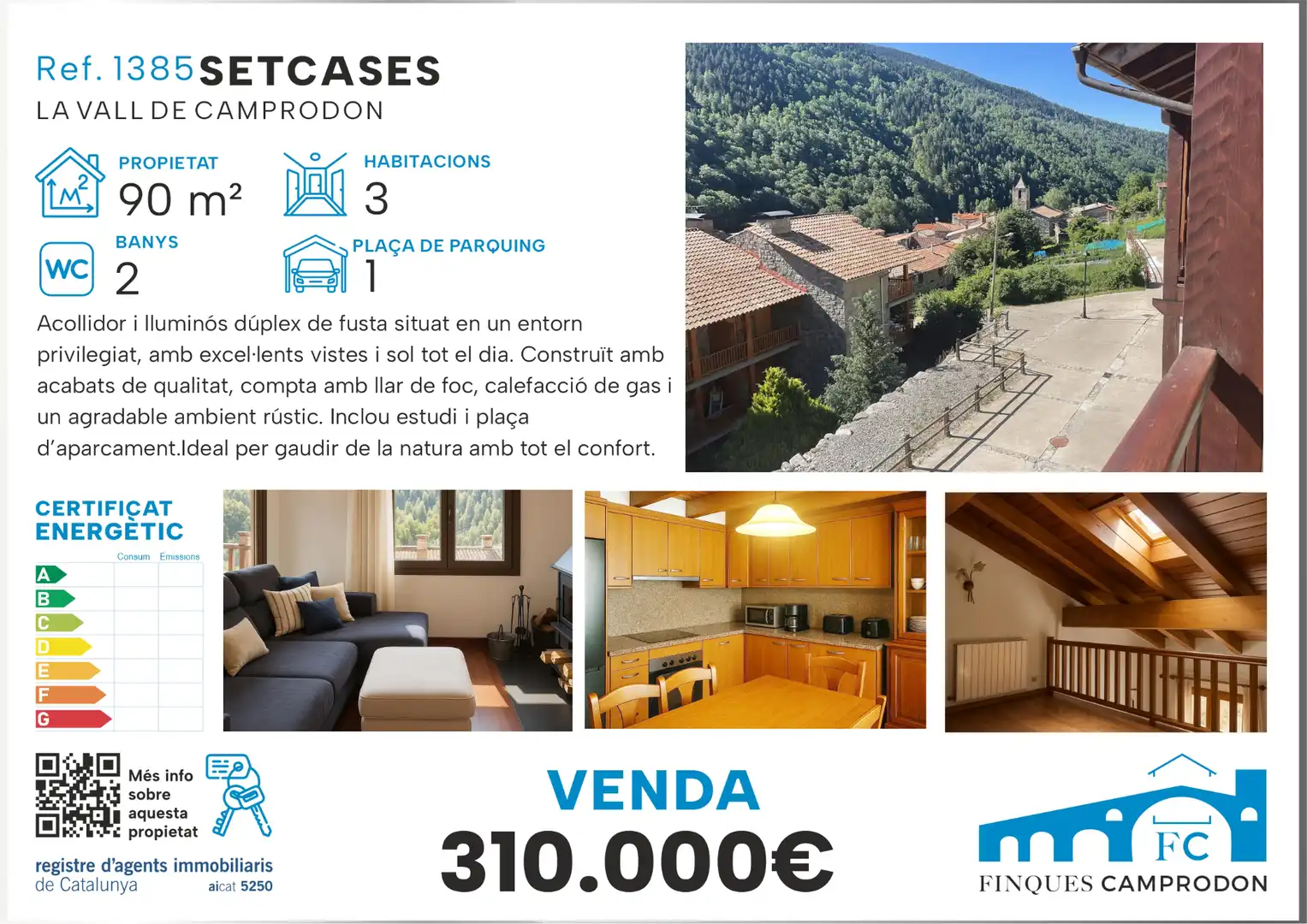 Vista exterior de Dúplex en venta en Setcases con Amueblado