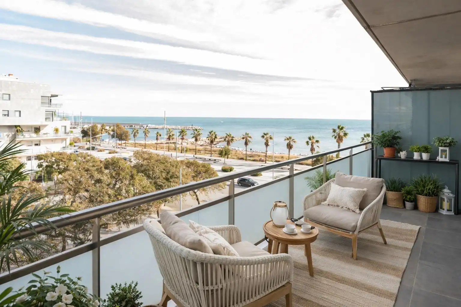 Terrasse von Wohnung zum Verkauf in Badalona mit Heizung, Parkett und Terrasse