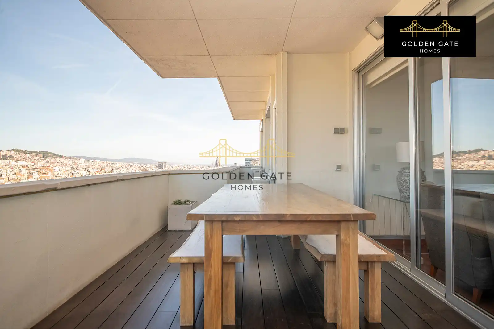 Terraza de Piso de alquiler en Barcelona con Aire acondicionado, Calefacción y Parquet